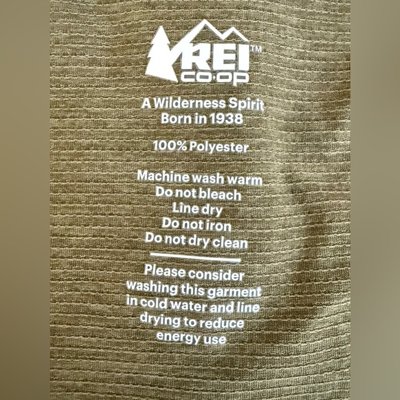 REI Co-op Men’s Performance Hiking Tee XL Olive Green Short Sleeve - NEVER WORN! - Picture 10 of 10